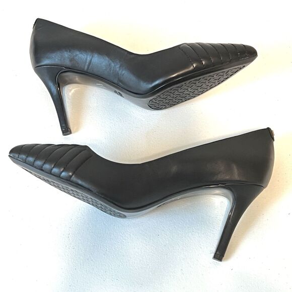 Karl Lagerfeld Paris LEATHER ROULLE 3.5" HEELS PUMPS SHOES - Picture 10 of 13